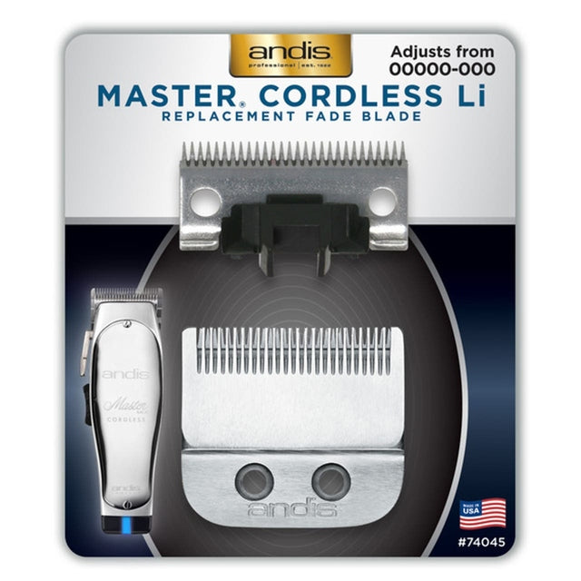 Andis Replacement Fade Blade Set For Master Cordless Li Clipper Adjust from 00000-000 #74045