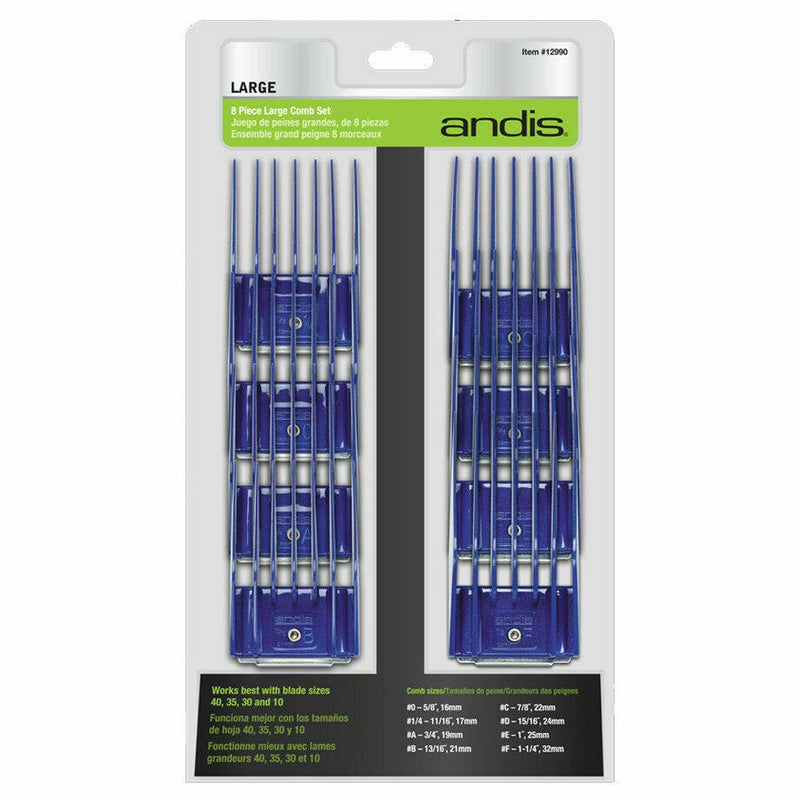 Andis Universal Comb Attachment 8pcs Set - Large
