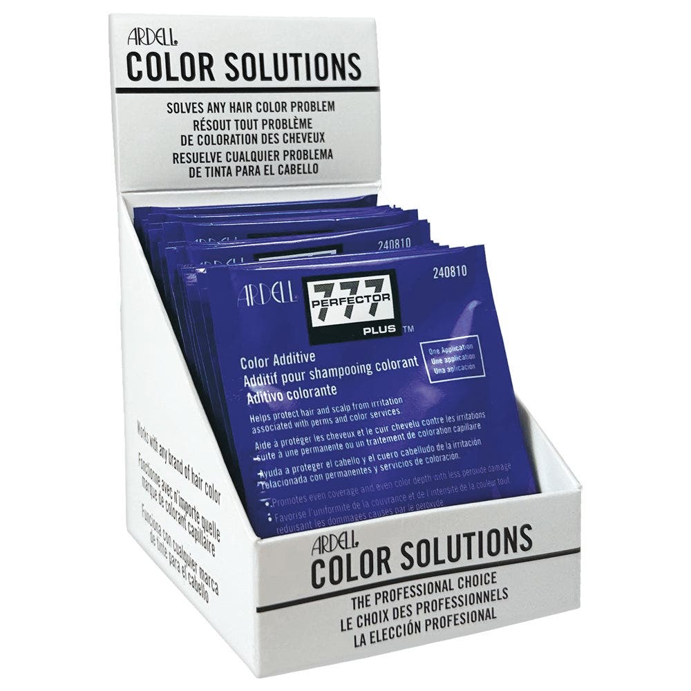 Ardell Color Solutions - 777 Perfector Plus, Protect Hair and Scalp Box 24pcs x3,6ml Sachet Blue