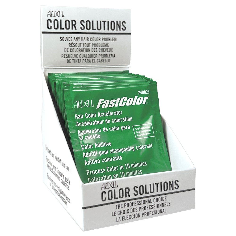 Ardell Color Solutions - Fastcolor, Hair Color Accelerator Box 24pcs x3,6ml Sachet Green