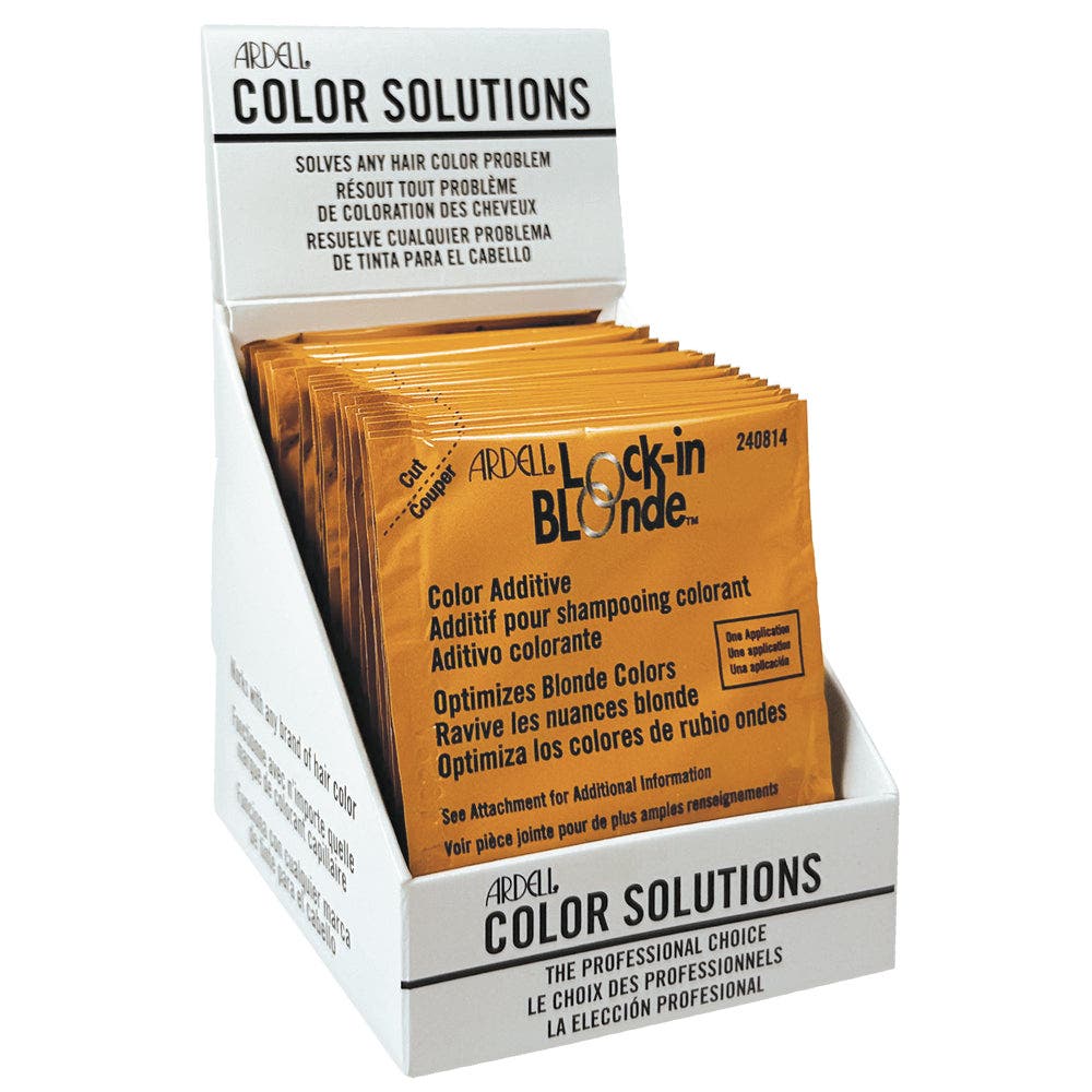 Ardell Color Solutions - Lock-In Blonde, Optimizes Blonde Colors Box 24pcs x2ml Sachet Yellow