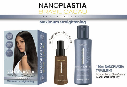 Brasil Cacau Nanoplastia 110ml Kit – Straightening Treatment & Shine Serum