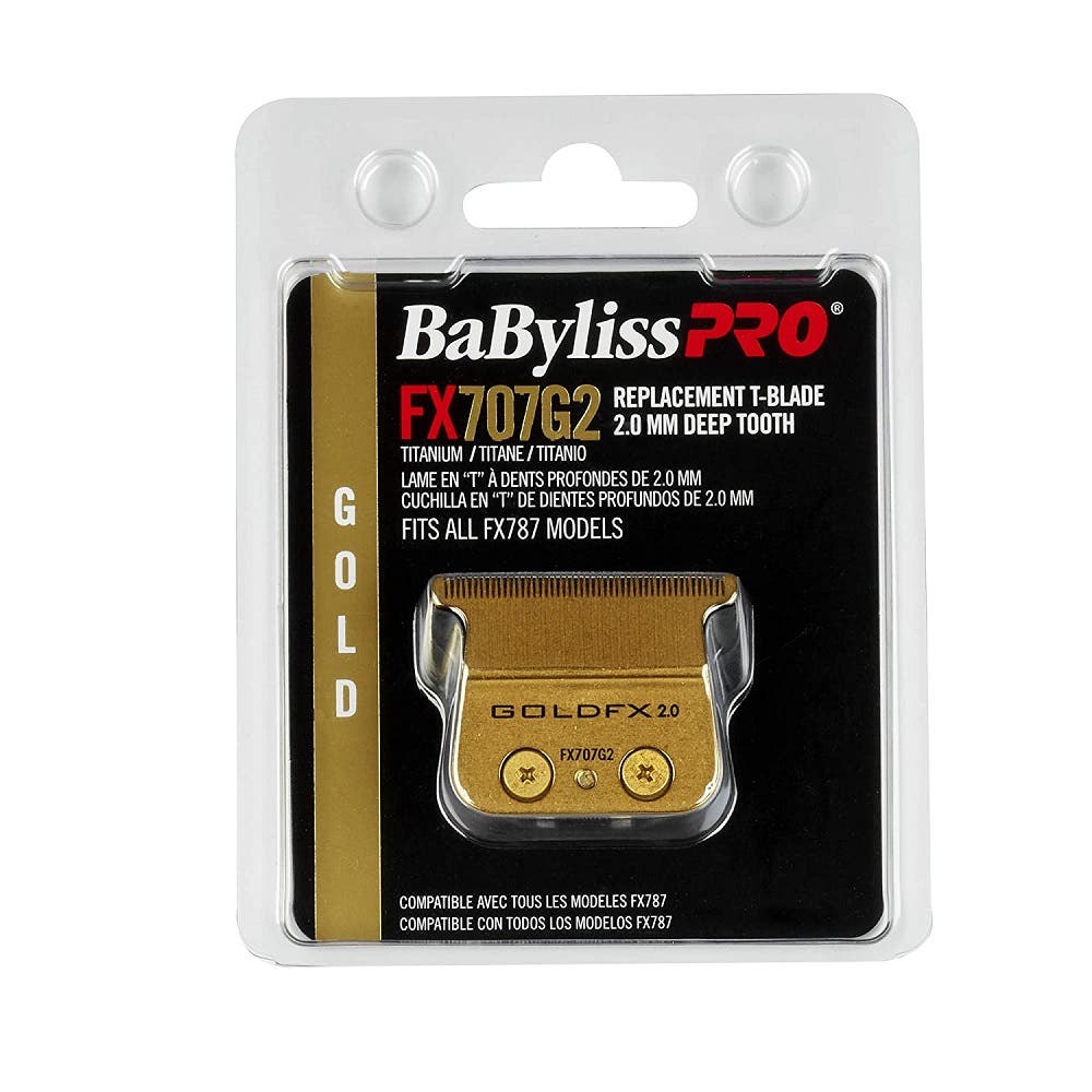 BaByliss PRO Replacement GoldFX Skeleton T-Blade 2.0mm Deep Tooth - FX707G2