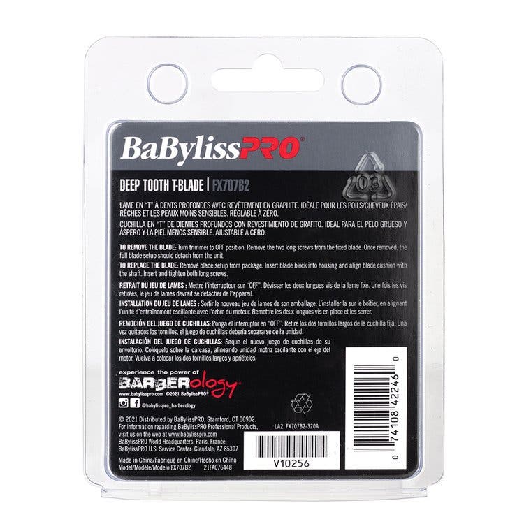 BaByliss PRO Replacement Graphite T-Blade 2.0mm Deep Tooth - FX707B2