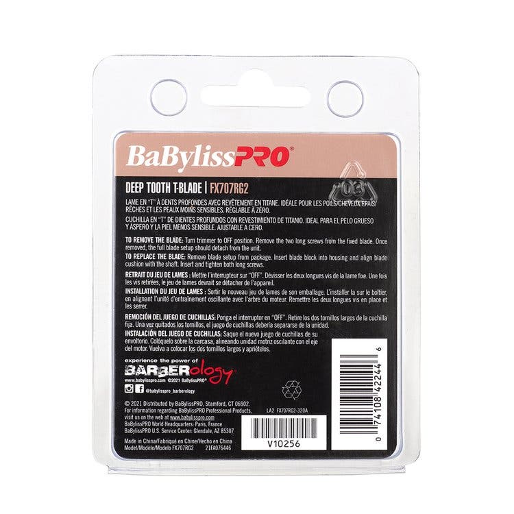 BaByliss PRO Replacement RoseFX T-Blade 2.0mm Deep Tooth - FX707RG2