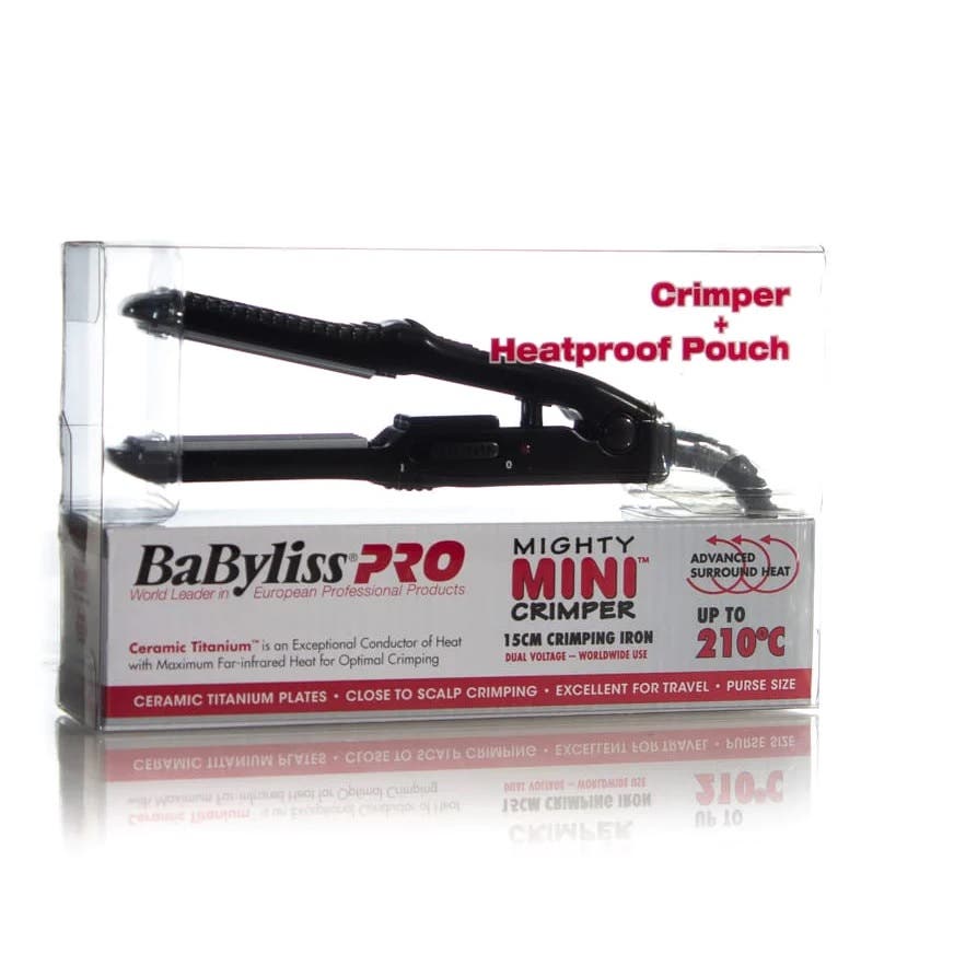 BaByliss Pro Mighty Mini Crimper 15cm - Black