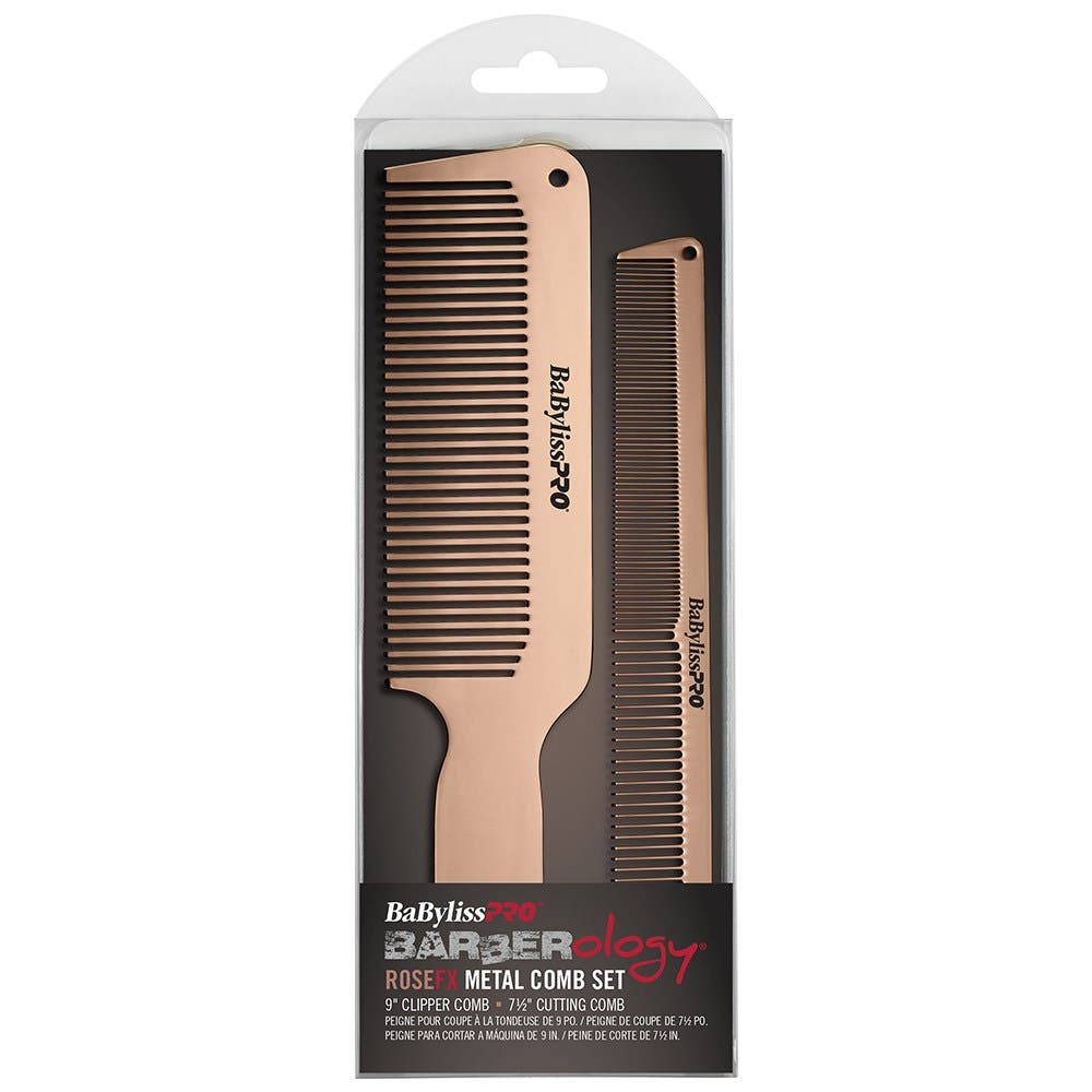 BaBylissPRO Barberology Metal Comb Set 2pc - RoseFX