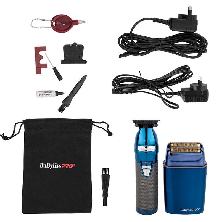 BaBylissPRO BlueFX Duo Outliner Trimmer and Double Foil Shaver
