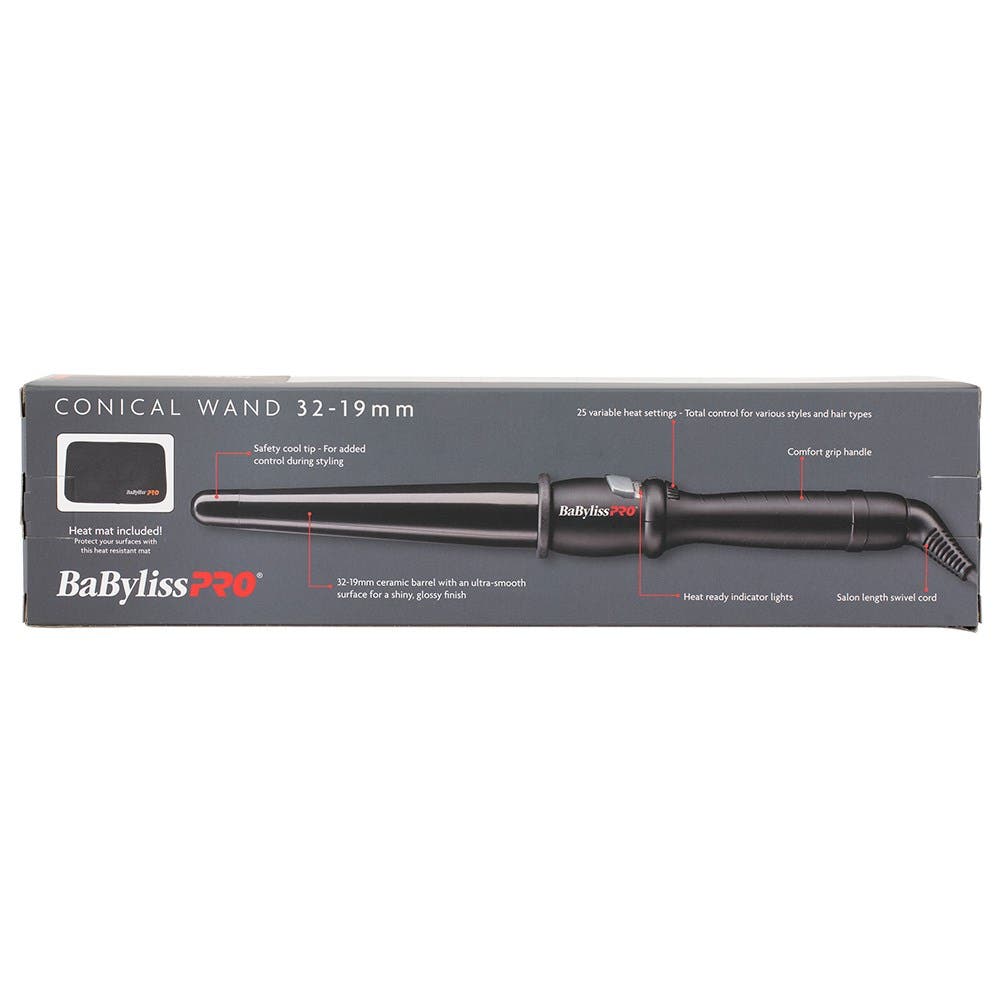 BaBylissPRO Ceramic Conical Curling Wand Large 19-32mm