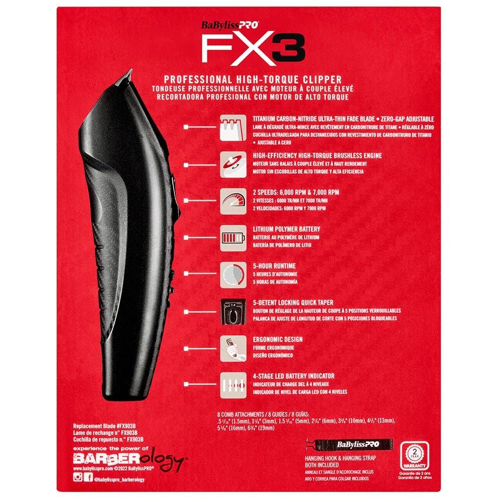 BaBylissPRO FX3 Professional High-Torque Clipper