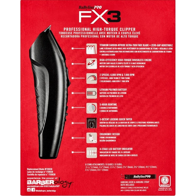BaBylissPRO FX3 Professional High-Torque Clipper