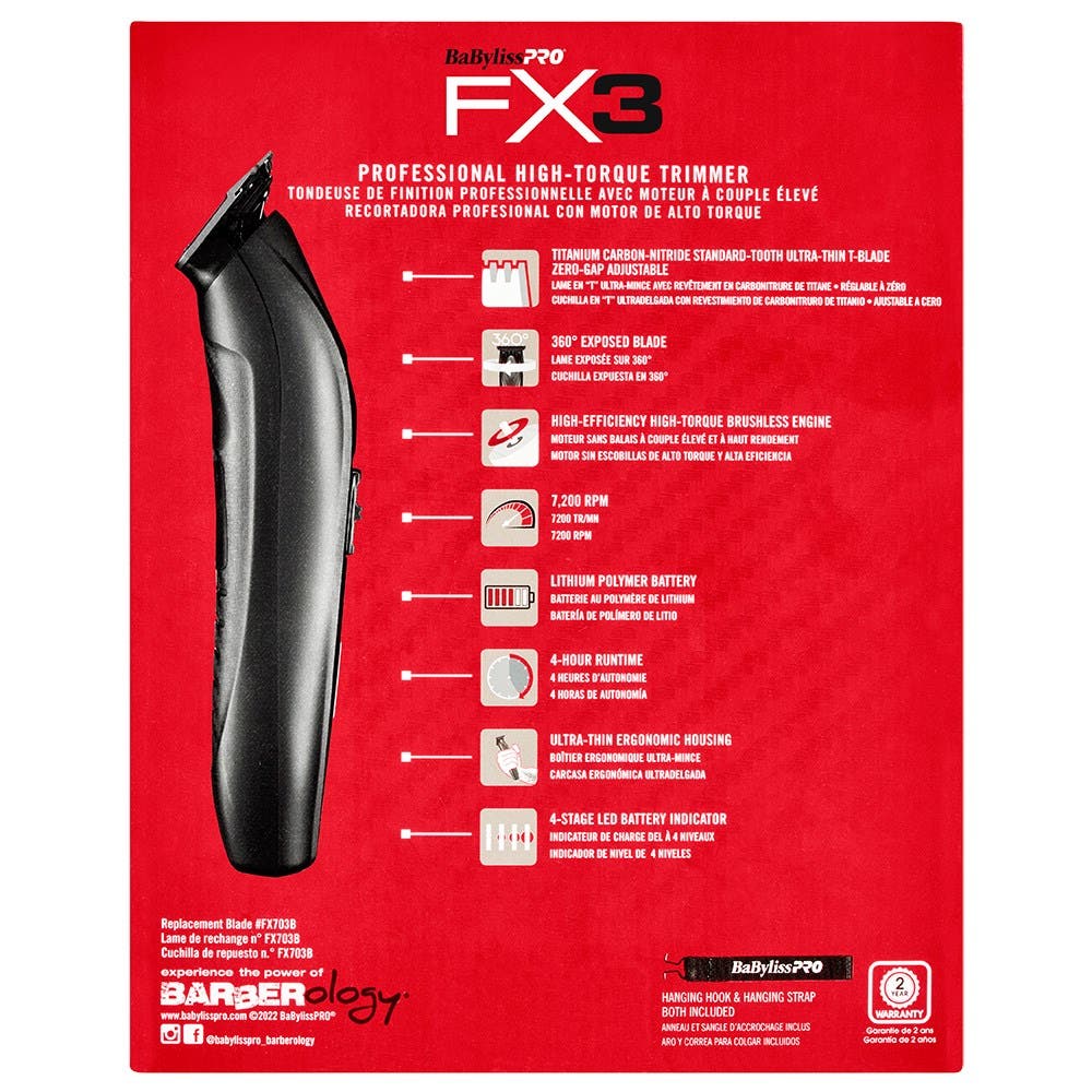 BaBylissPRO FX3 Professional High-Torque Trimmer