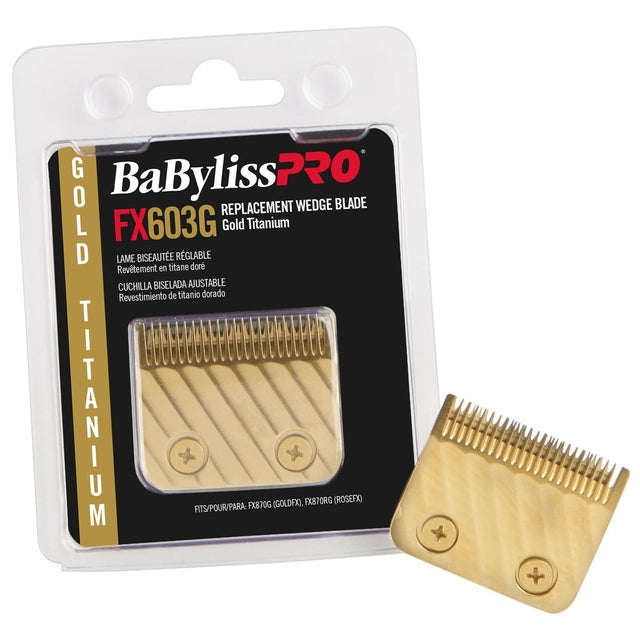 BaBylissPRO Hair Clipper Replacement Wedge Blade Gold Titanium FX603G