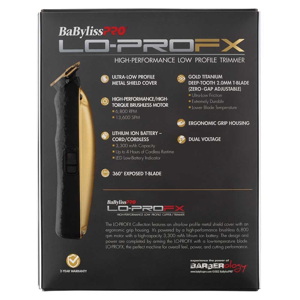 BaBylissPRO LO-PROFX High Performance Low Profile Trimmer - Gold