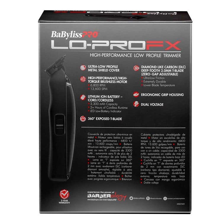 BaBylissPRO LO-PROFX High Performance Low Profile Trimmer - Black