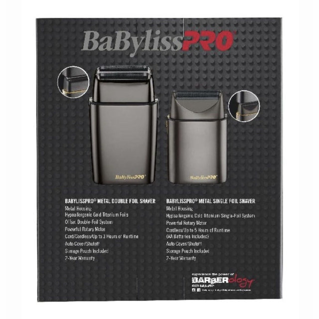 BaBylissPRO LimitedFX Gunmetal Single & Double Foil Shaver