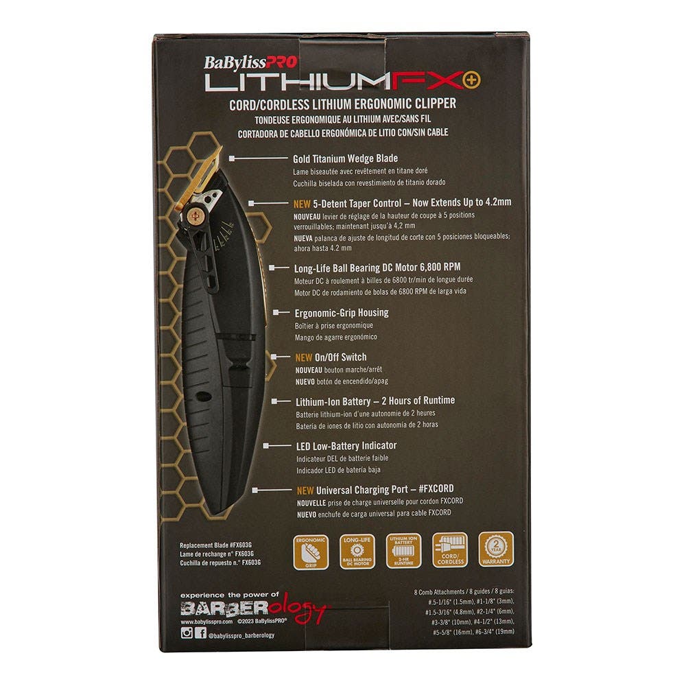 BaBylissPRO LithiumFX Cord/Cordless Ergonomic Hair Clipper