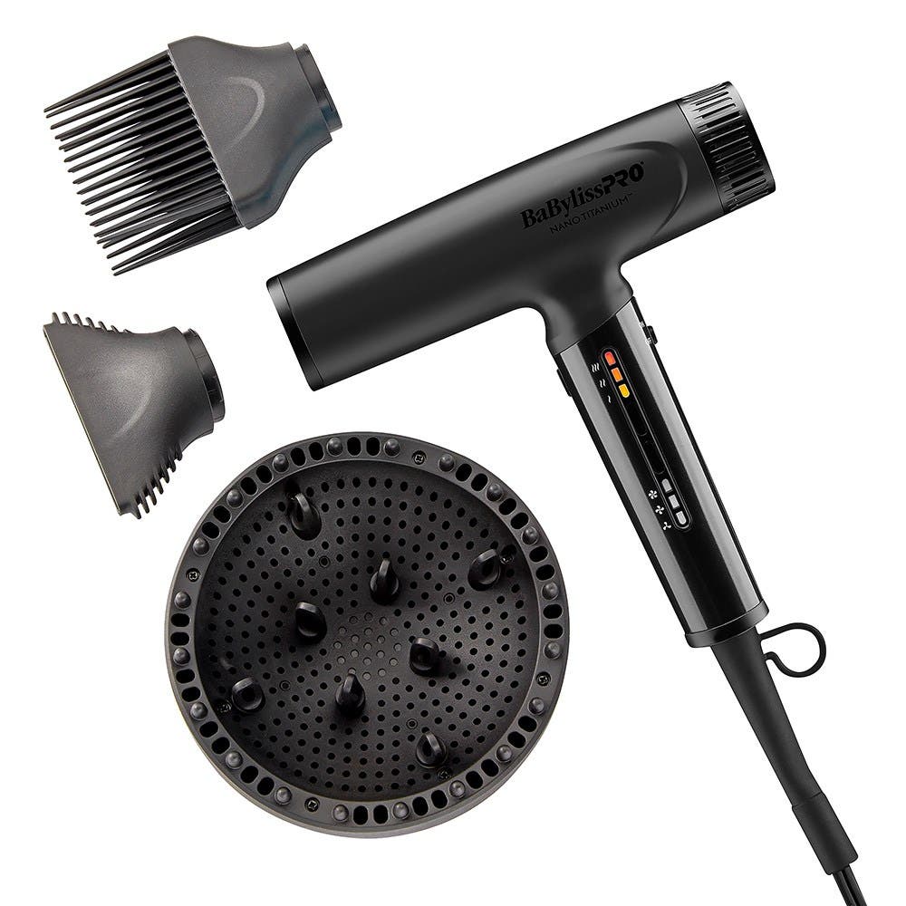 BaBylissPRO Nano Titanium Light Ionic Hair Dryer - Black