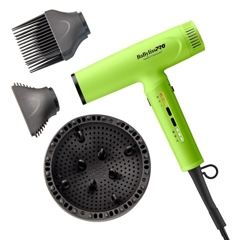 BaBylissPRO Nano Titanium Light Ionic Hair Dryer - Green Limited Edition