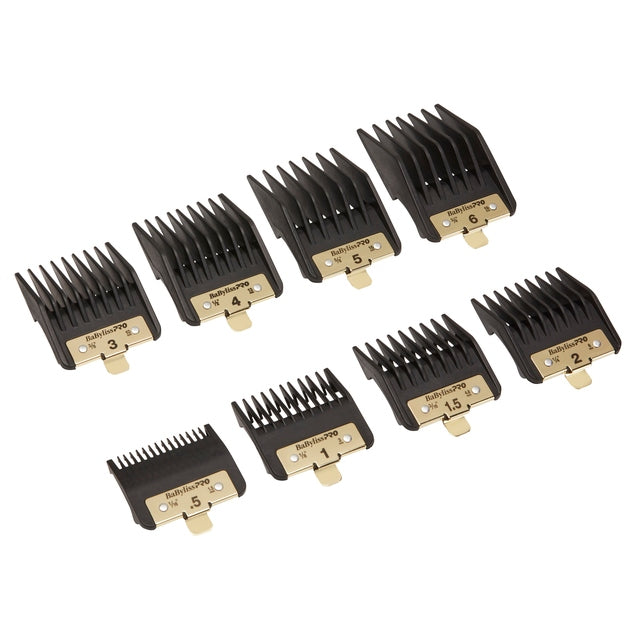 BaBylissPRO Premium Clipper Guards / Combs 8 Pack for FX870, FX825 & FX890 Clippers Only | Not for Trimmers