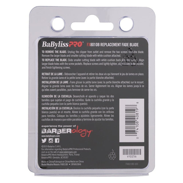 BaBylissPRO Replacement Hair Clipper Fade Blade Black FX8010B