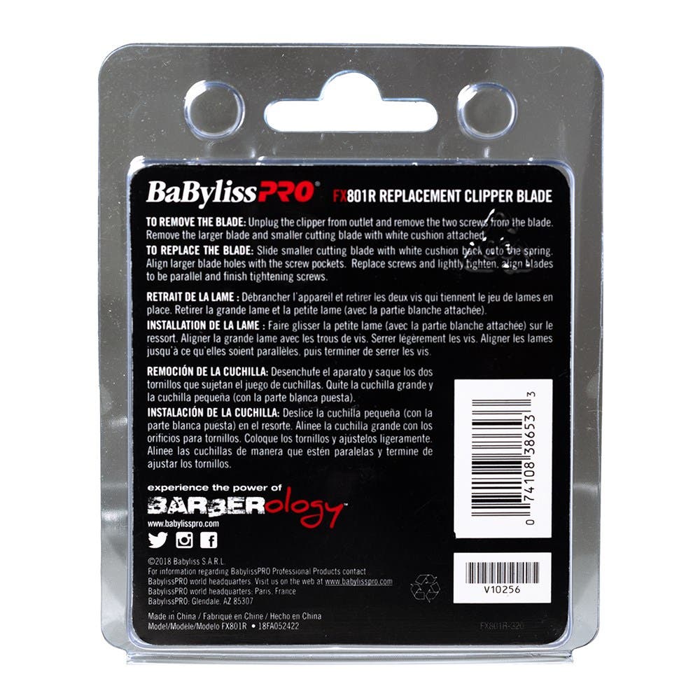 BaBylissPRO Replacement Hair Clipper Taper Blade Silver FX801R