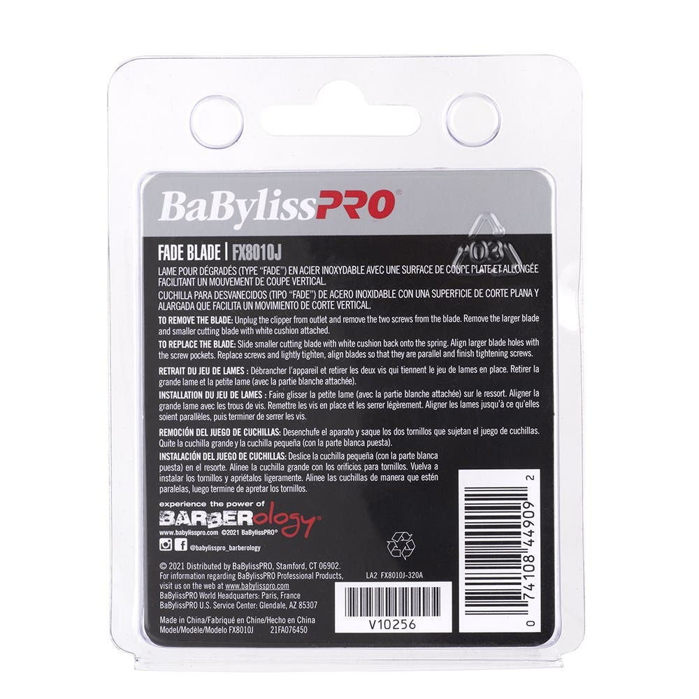 BaBylissPRO Replacement Hair Clipper Fade Blade Silver FX8010J