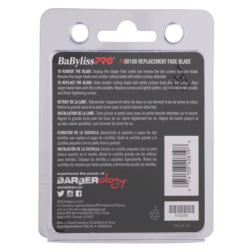 BaBylissPRO Replacement Hair Clipper Fade Blade Black FX8010B