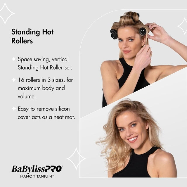 BaBylissPRO Standing Hot Roller Set 16pc 900784