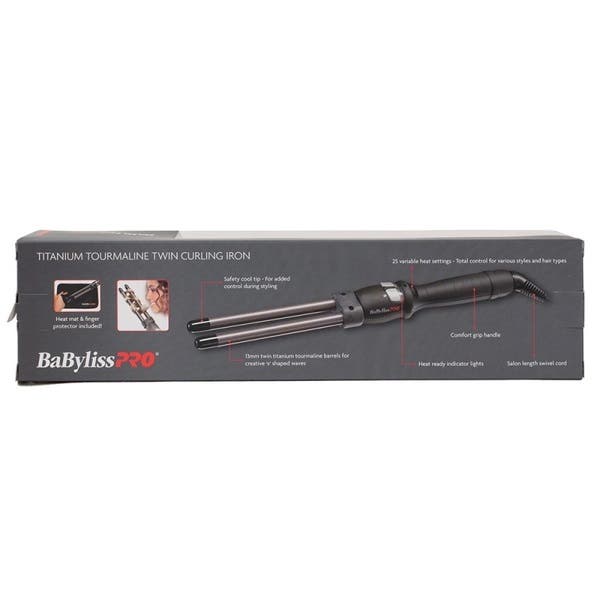 BaBylissPRO Titanium Tourmaline Twin Curling Iron 13mm