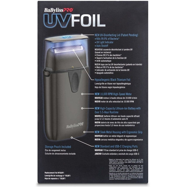 BaBylissPRO UVFoil Metal Single Foil Shaver BLFS1A