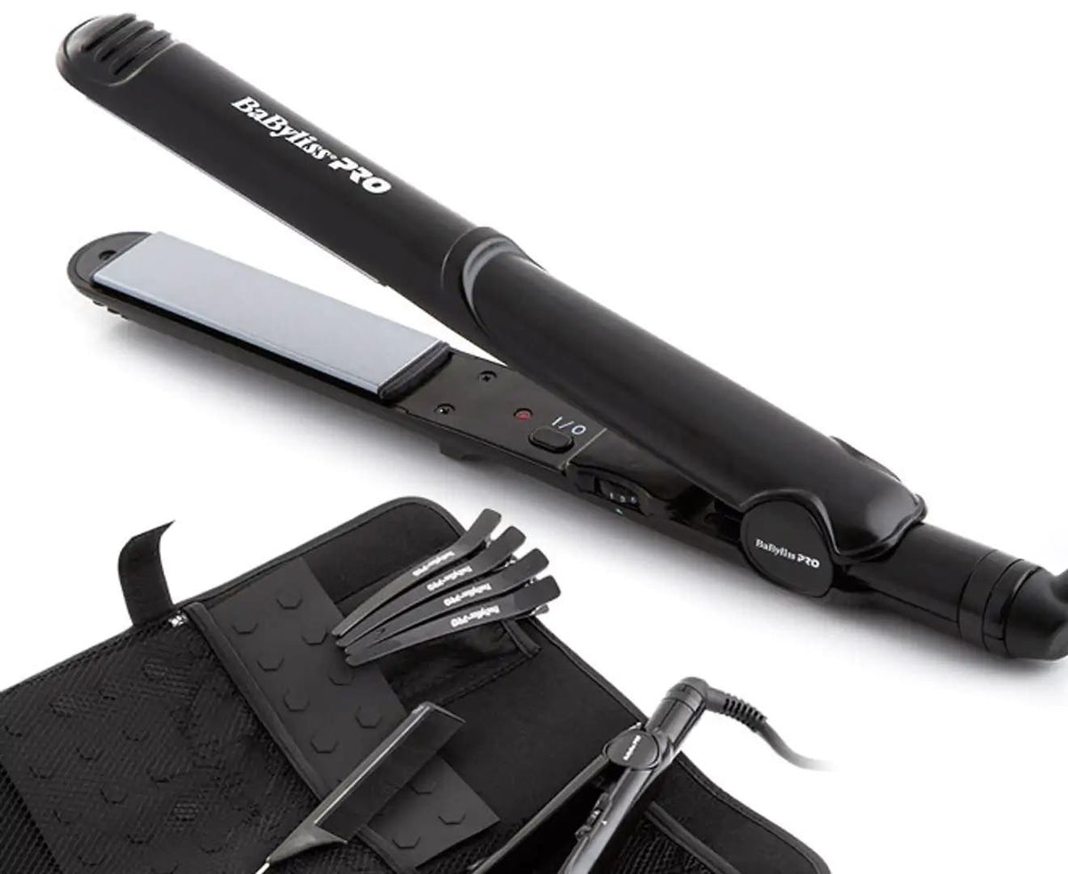BaBylissPro Dual Voltage Styler 8 piece Hair Straightener Combo