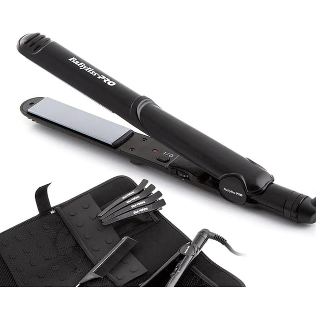 BaBylissPro Dual Voltage Styler 8 piece Hair Straightener Combo