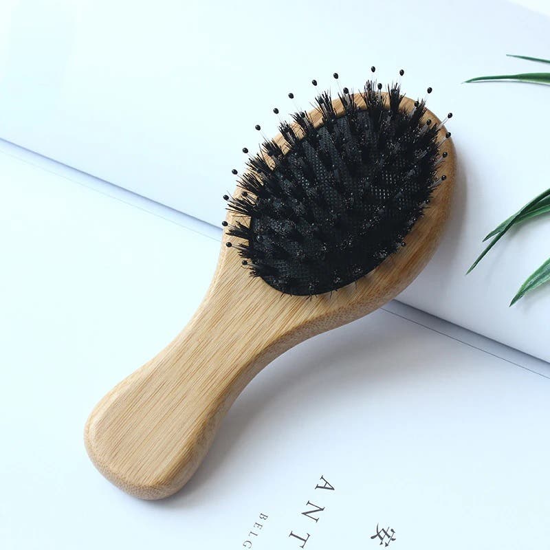 Bamboo Mini Mixed Bristle Cushion Brush