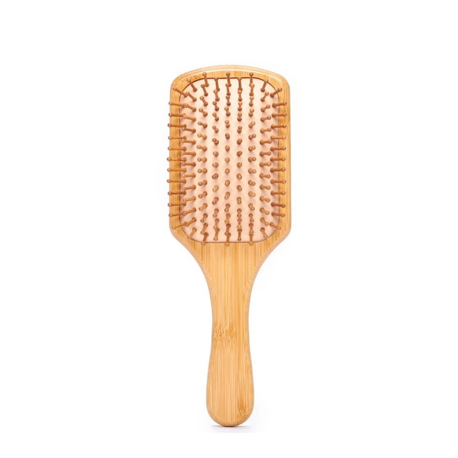 Bamboo Small Paddle Brush - Natural/Nude Cushion