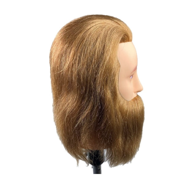 Barry SSS 100% Human Hair Mannequin Head Male with Beard 10" Hair / 5" Beard