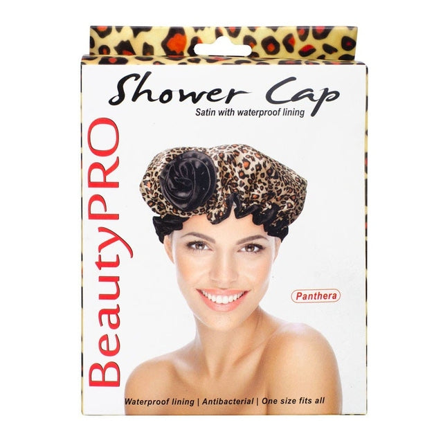 BeautyPRO Shower Cap Satin With Waterproof Lining 136214 Panthera