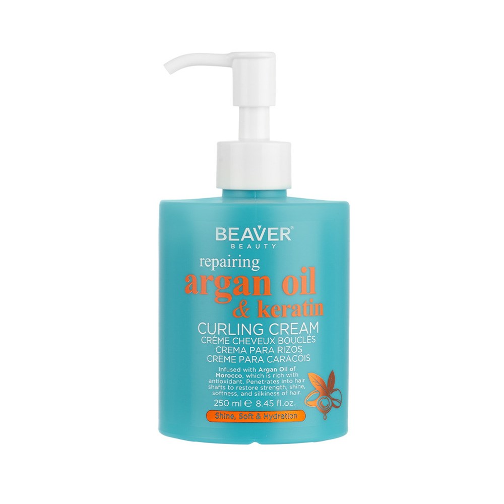 Beaver Repairing Argan Oil and Keratin Curling Cream 250ml