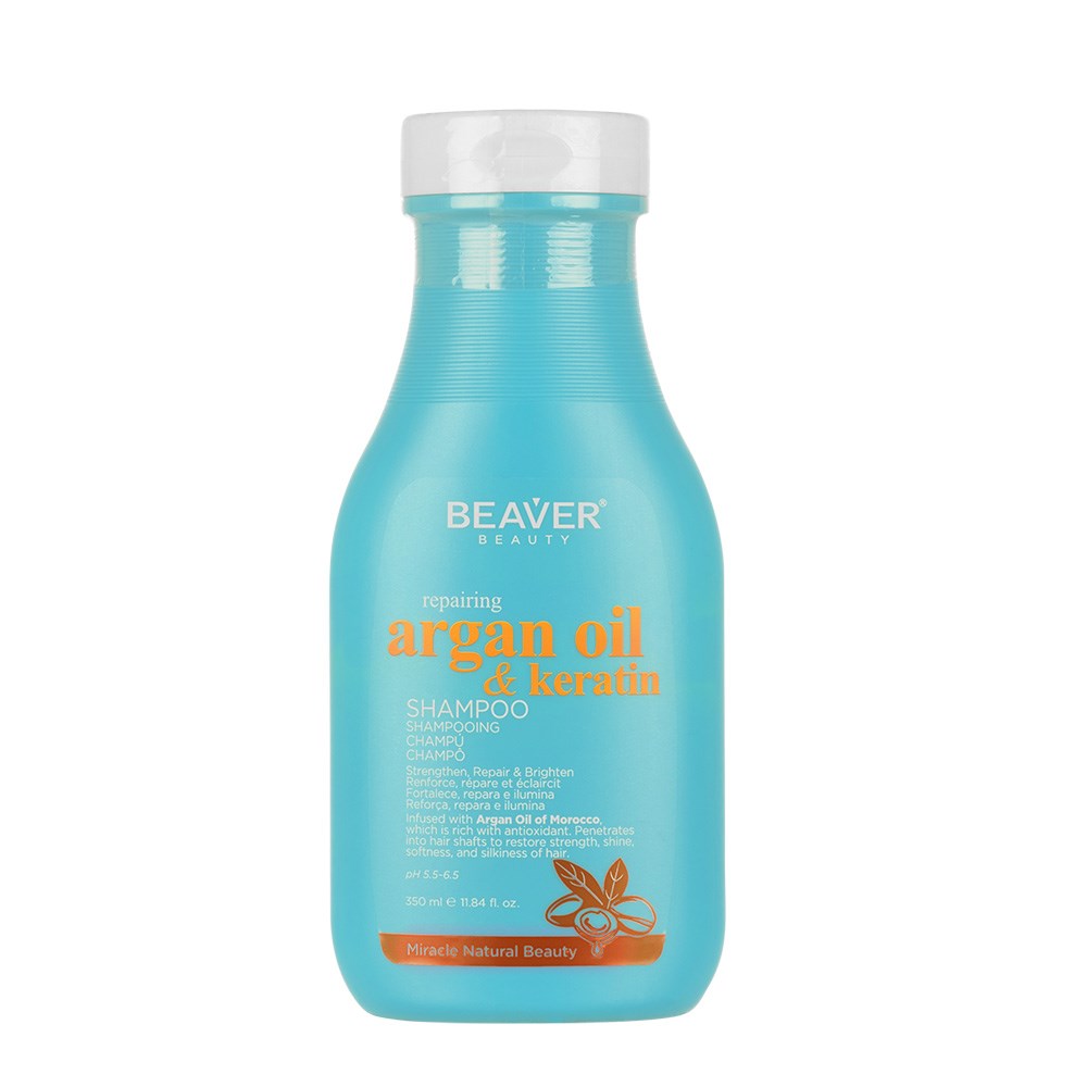 Beaver Repairing Argan Oil and Keratin Shampoo 350ml