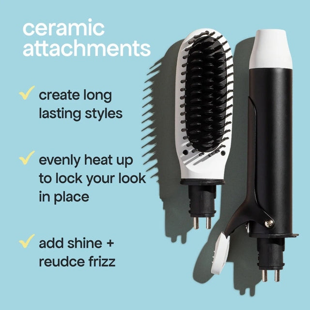 Bondi Boost Mini Multi Styler Straightening Brush +Curling Iron , Travel Size