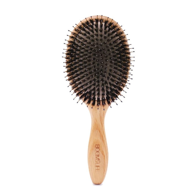 BoomsLife Oak Wood Handle Nylon & Boar Bristle Cushion Brush - Large