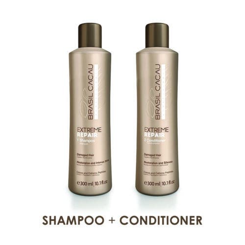 Brasil Cacau Extreme Repair Shampoo +/- Conditioner 300ml
