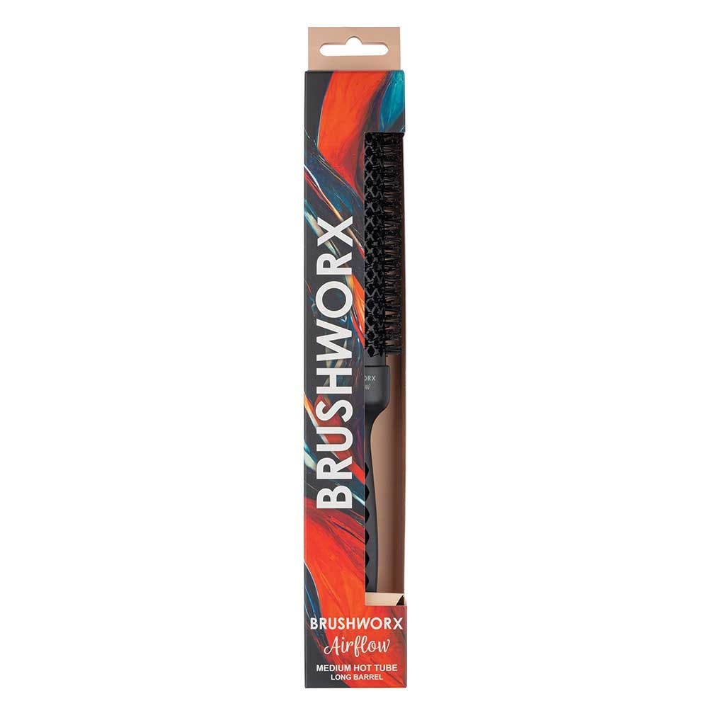 Brushworx Airflow Long Barrel Round Hot Tube Brush Medium 101706