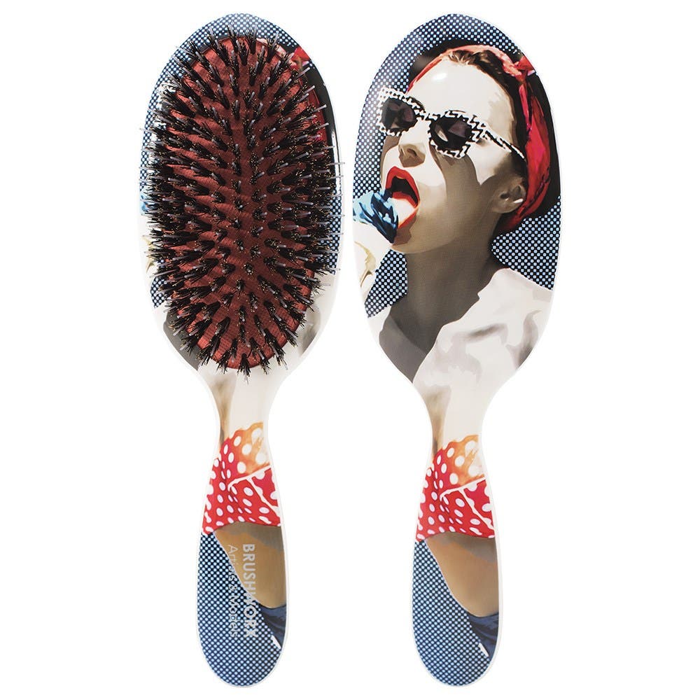 Brushworx Artists and Models Cushion Hair Brush Bubblegum Pop Ice 101608