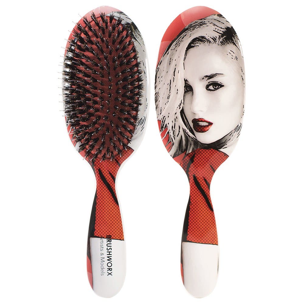 Brushworx Artists and Models Cushion Hair Brush Big Red 101606