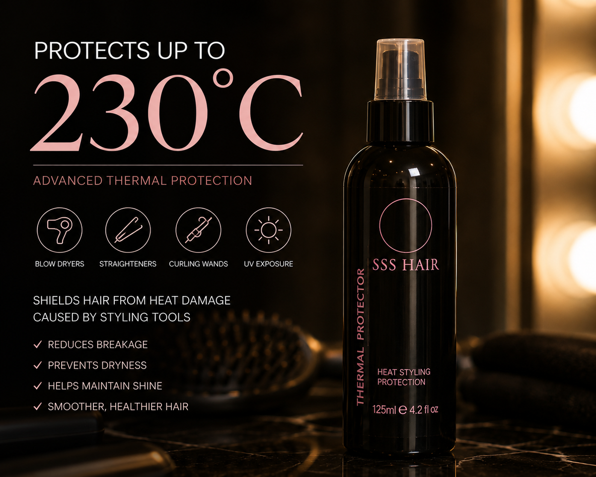 SSS Heat Protectant Spray for Blow Drying, Straightening & Curling | UV & Thermal Protection