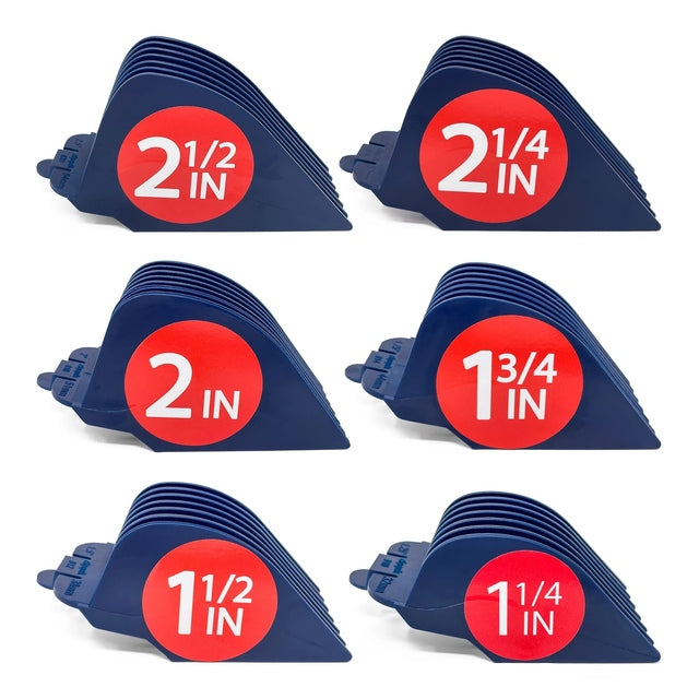 Clipquik Six Pieces XL Clipper Guard #20, #18, #16,#14, #12, #10 Attachment Comb Fits Most Wahl Full Size Hair Clippers