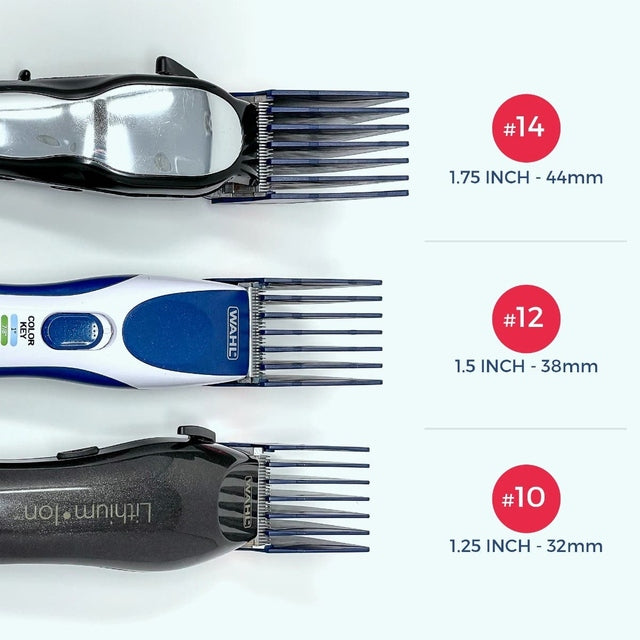 Clipquik Three Pieces XL Clipper Guard #14, #12, #10 Attachment Comb Fits Most Wahl Full Size Hair Clippers