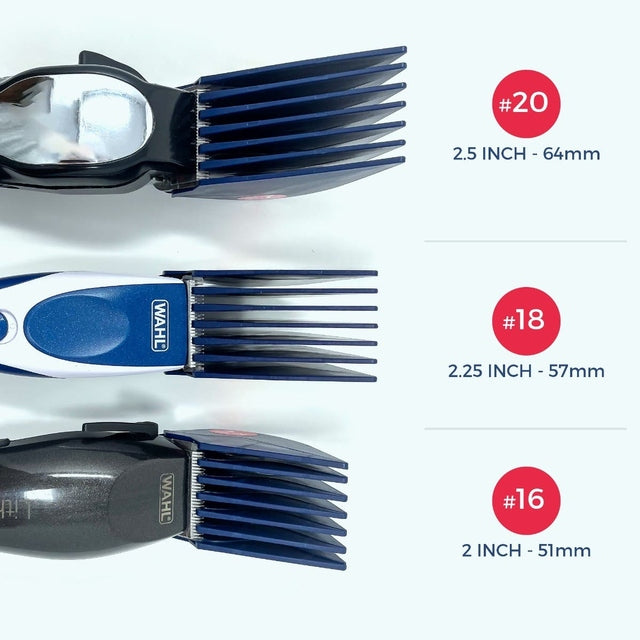 Clipquik Three Pieces XL Clipper Guard #20, #18, #16 Attachment Comb Fits Most Wahl Full Size Hair Clippers