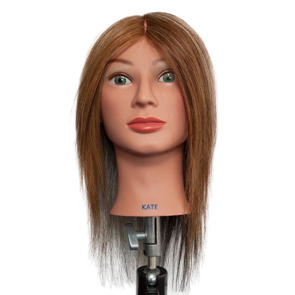 Dateline Professional Mannequin Medium Indian Hair with 4 Coloured Sections - Kate 15"
